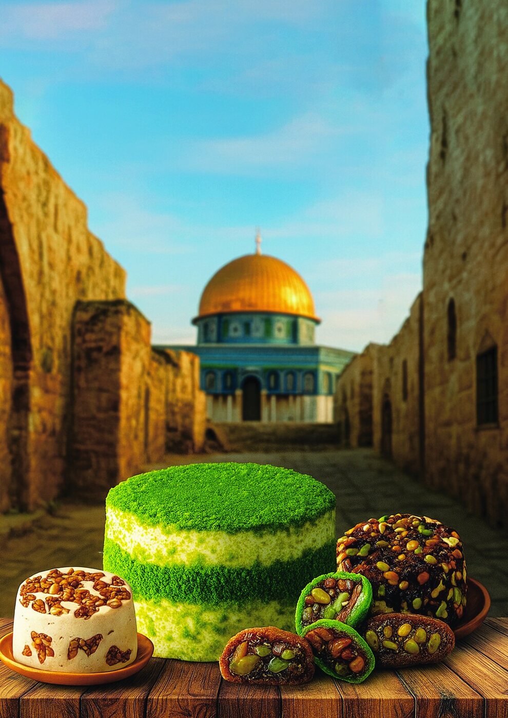 Halawa in an alley of the Old City of Jerusalem
