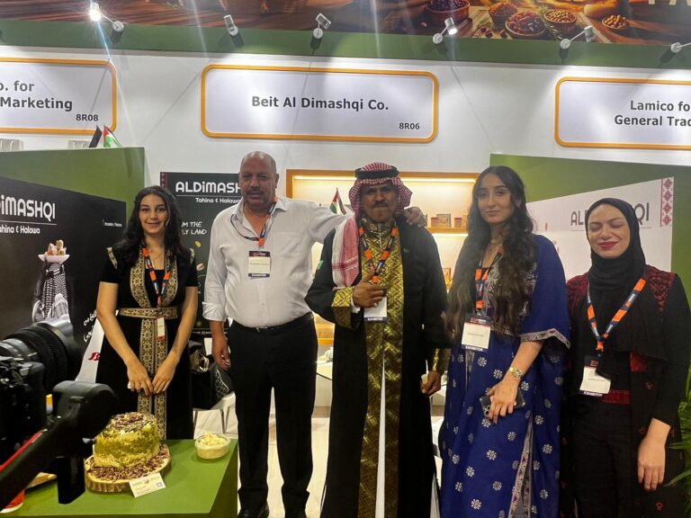 The Beit Al Dimashqi team at an exhibition stand