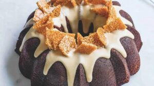Chocolate cake with tahini