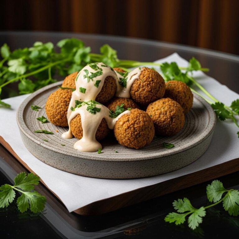 Falafel with tahini sauce